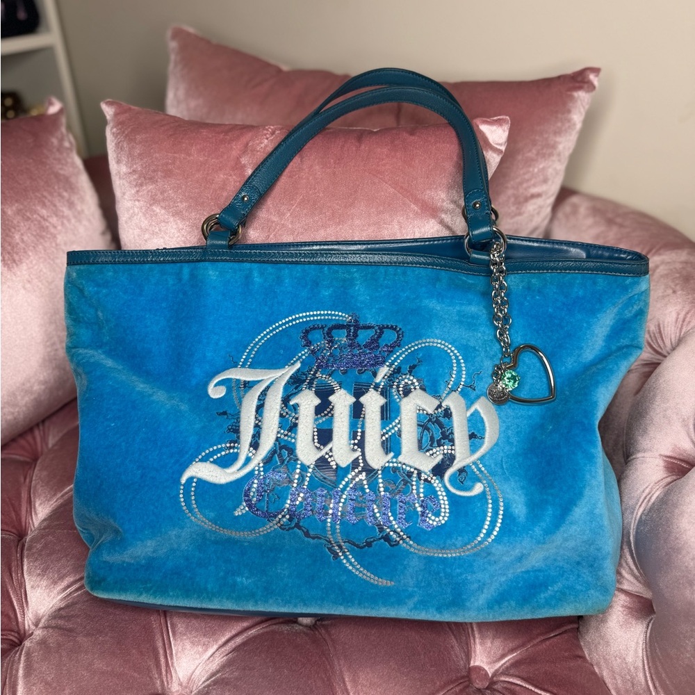 JUICY COUTURE ROYAL BLUE TOTE BAG